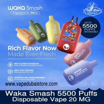 Waka Smash 5500 Puffs 20MG Disposable Vape