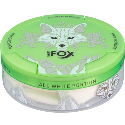 White Fox Peppered Mint Slim 16mg Nicotine Pouches in UAE